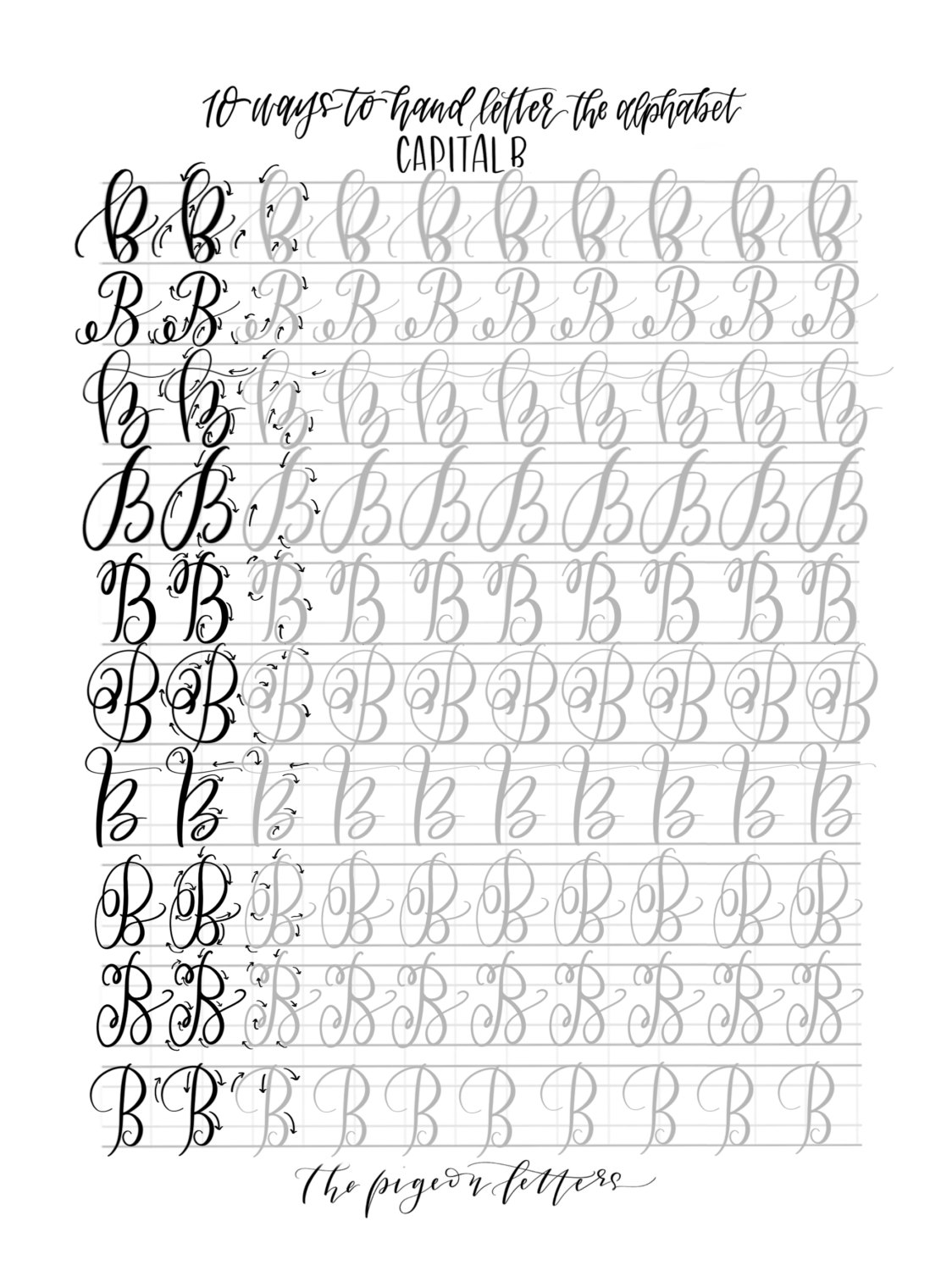 free printable calligraphy letters
